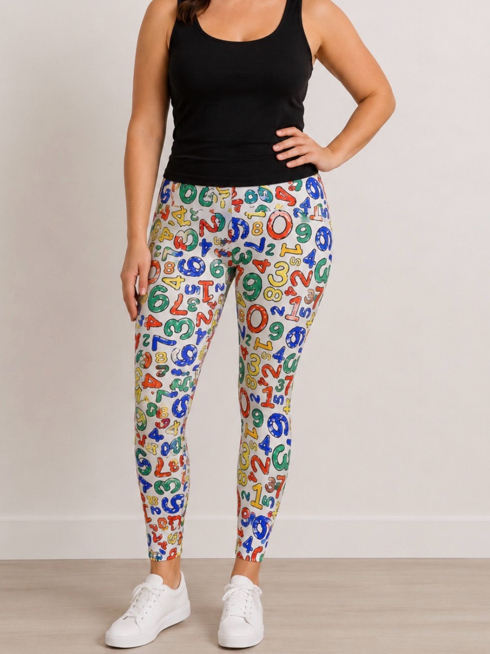 Ladies Number-Print Leggings - Multicolor by LuLaRoe Size TC (ladies 12-18) NEW!